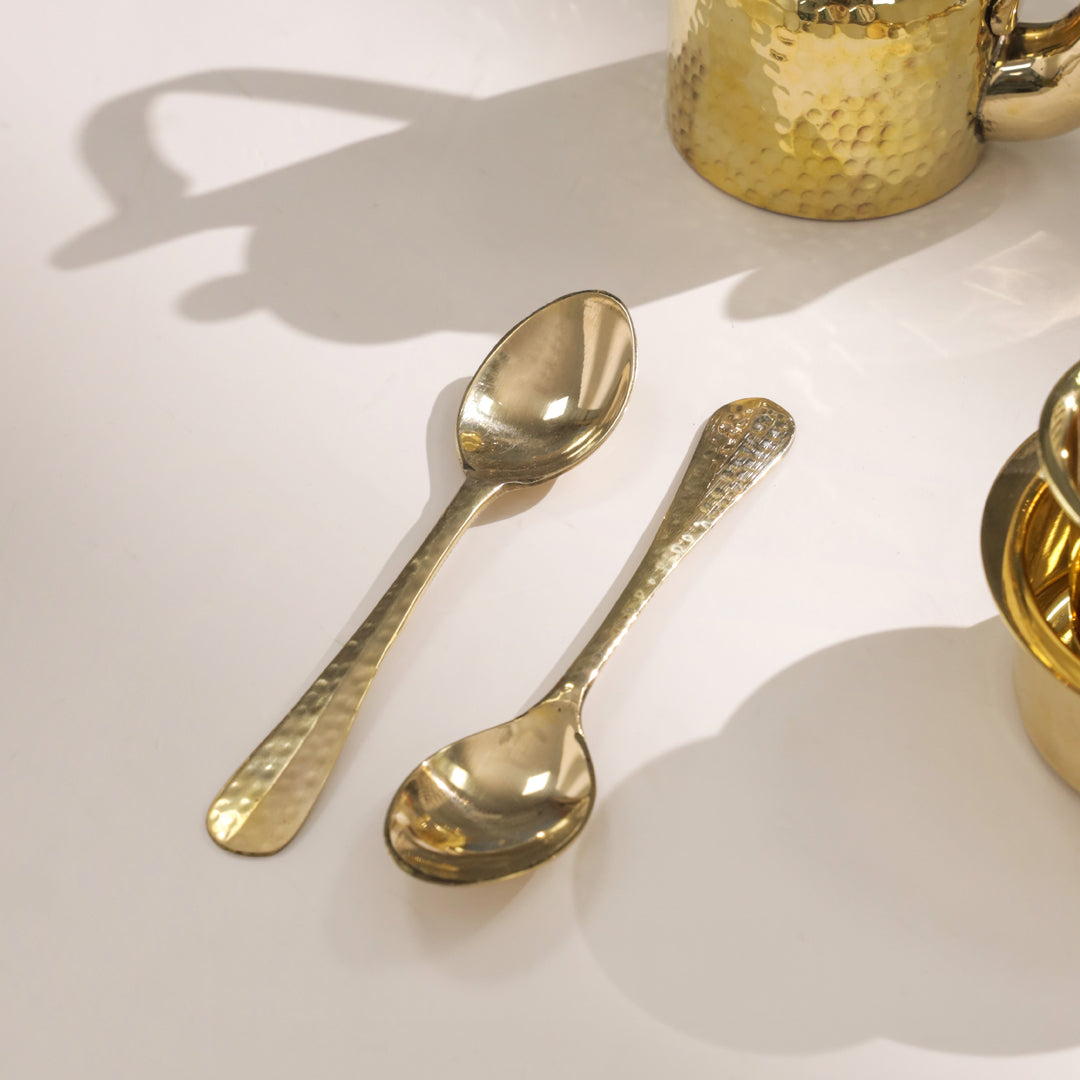 Handcrafted Brass Tea Pot & Davara Set – Luxury Corporate Gift Hamper for Tea Lovers – Image 5 - Image 5