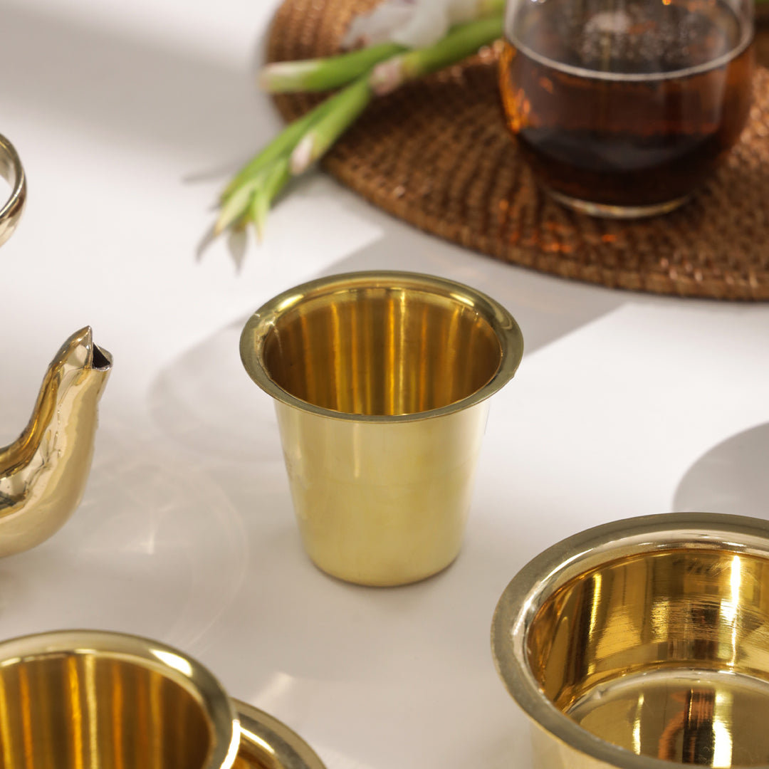 Handcrafted Brass Tea Pot & Davara Set – Luxury Corporate Gift Hamper for Tea Lovers – Image 7