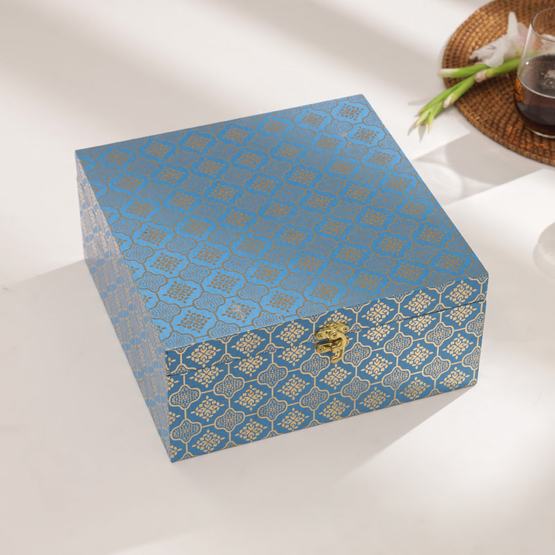 Handcrafted Brass Tea Pot & Davara Set – Luxury Corporate Gift Hamper for Tea Lovers – Image 9