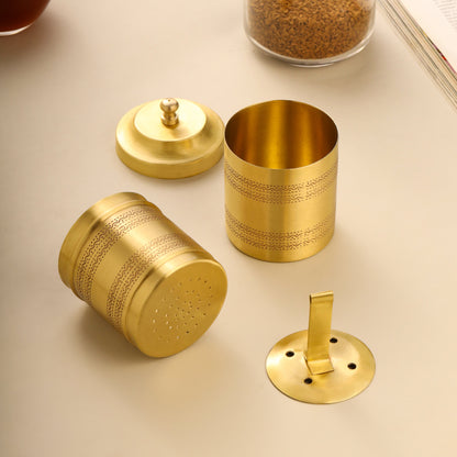 Brass Coffee Filter Machine – Traditional South Indian Coffee Maker (6.2 Inch) by Sama Homes – Image 8