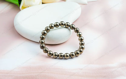 Pyrite Bracelet - Attract Wealth, Prosperity and Success by SAMAHealing - Sustainable Living (View 2)