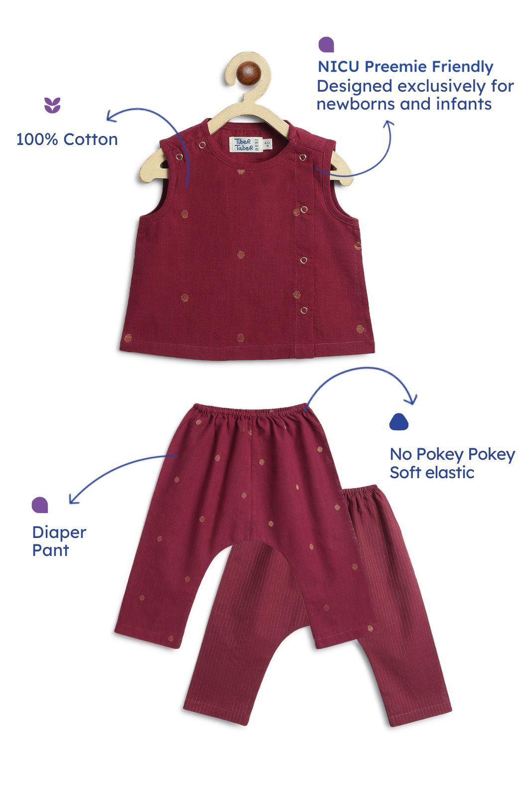 Zari Polka Jhabla Set - Image 3