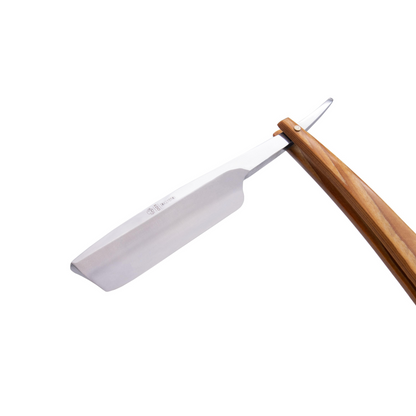 Dovo Straight Razor, Edo Spruce Wood Handle 5/8", Carbon Steel, Full Hollow Grind by Dovo - Straight Razor (View 2)