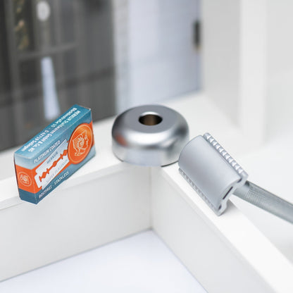 Merkur Razor Set 2-pieces (Razor 22 002 and Stand 4005 002), Matt Chrome, MK-2281002 by Merkur - Double Edge Safety Razors (View 2)