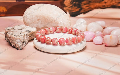 Original Rhodocrosite Bracelet with Certificate by SAMAHealing - Sustainable Living