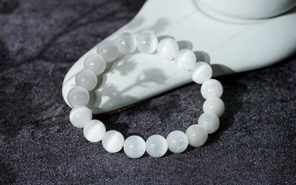 Original Selenite Bracelet with Certificate by SAMAHealing - Sustainable Living