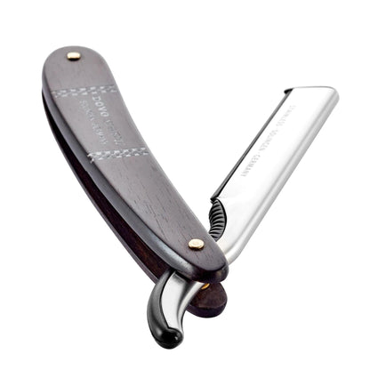 Dovo Shavette, Stainless Steel with Ebony Wood Handle & Lazer Silver Inlay by Dovo - Straight Razor (View 3)