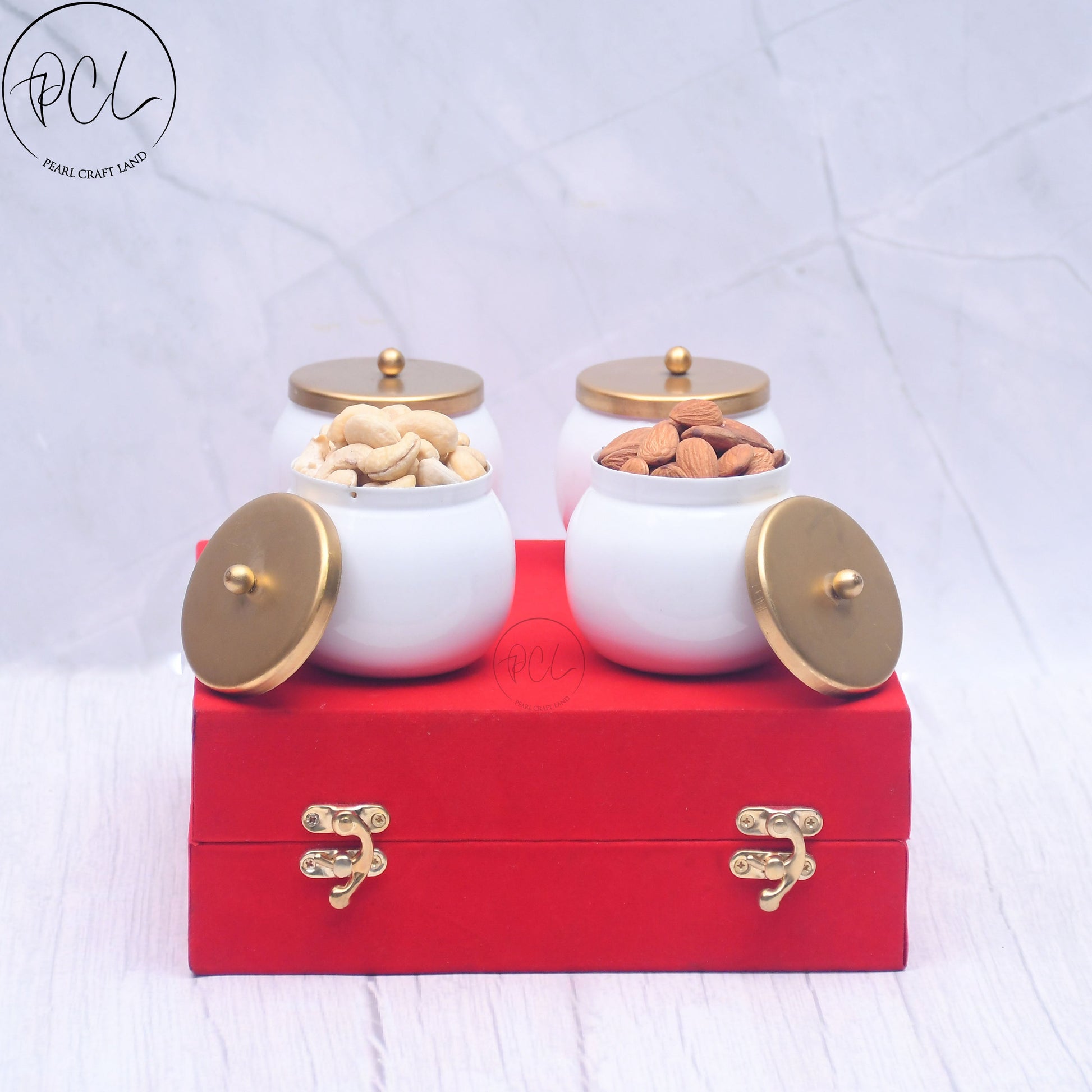 Exclusive Dryfruits Jar Containers for Home & Kitchen Storage Box Set of 4 with Royal Gifting Box - Image 2