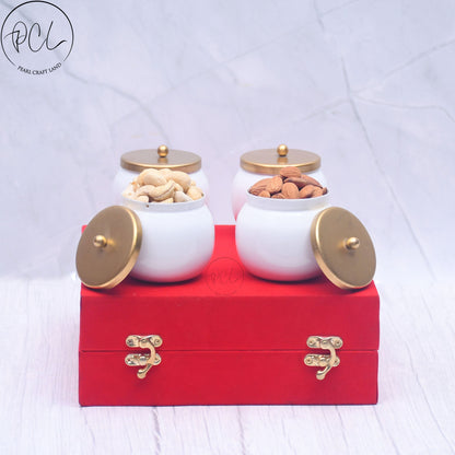Exclusive Dryfruits Jar Containers for Home & Kitchen Storage Box Set of 4 with Royal Gifting Box by SAMA Homes - Dry Fruit Jar (View 2)