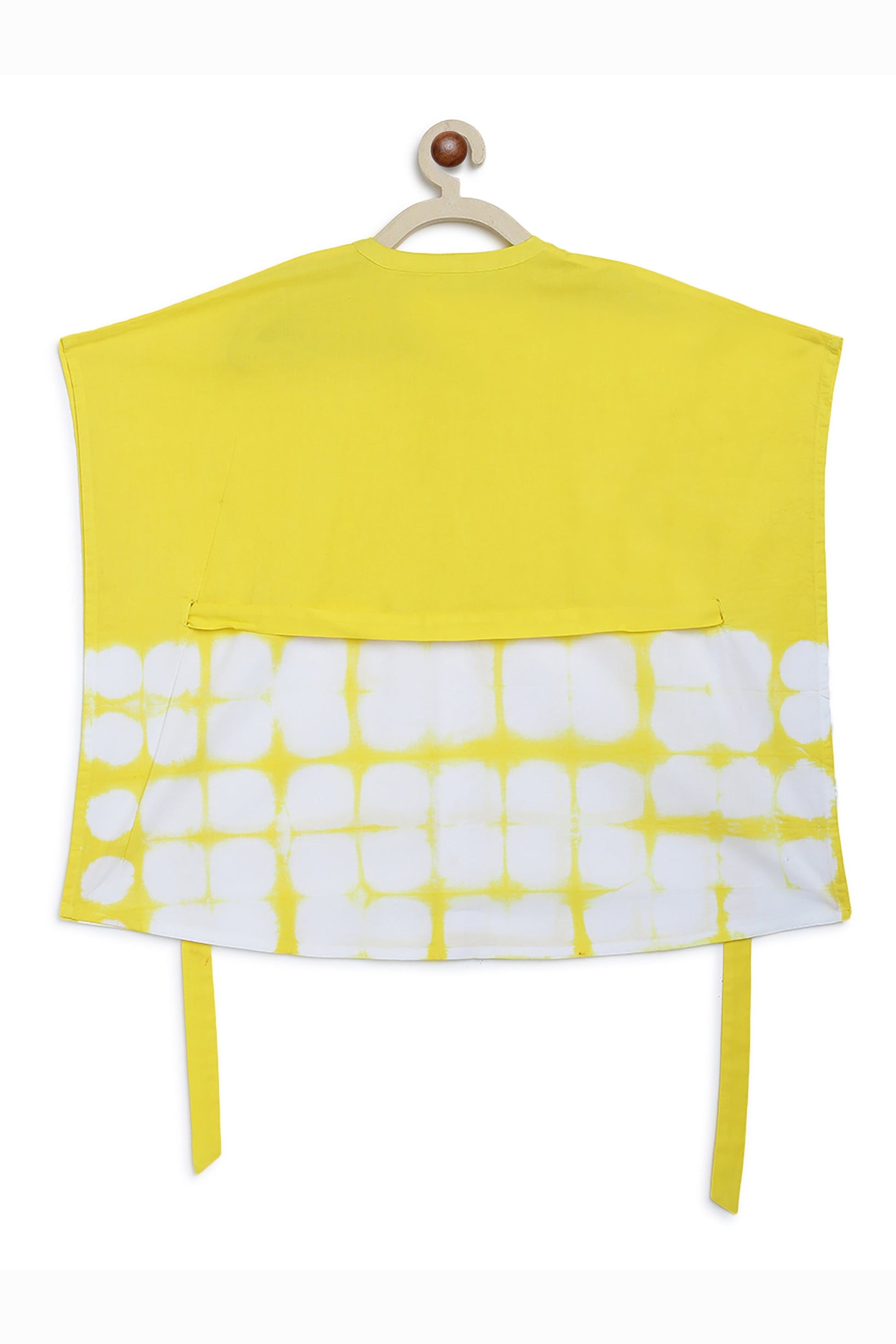 Girls Kaftan Dress Yellow Tie Dye Clamp - Image 3