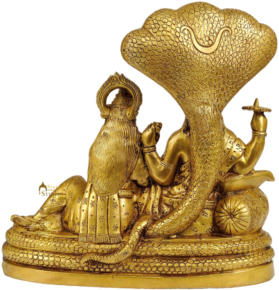 Bhagavan Vishnu and Devi Lakshmi Seated on Sheshnag - Image 3