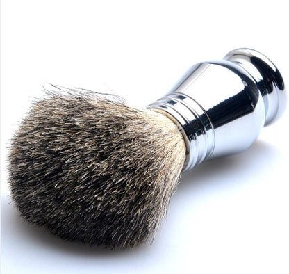 Luxury Shaving Set for Men – Double Edge Safety Razor with Badger Hair Brush, Chrome Stand, Shaving Soap Bowl, Gift Box & 10 Free Blades – Image 2