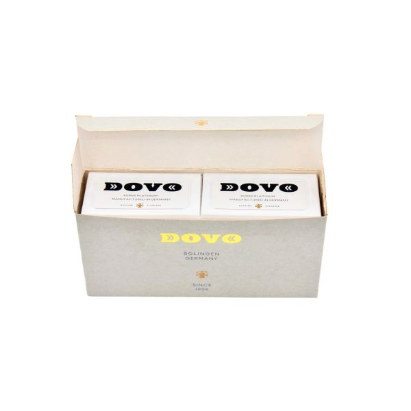 Double-edged DOVO Super Platinum razor blades, MADE IN GERMANY 10 PU: 100 blades