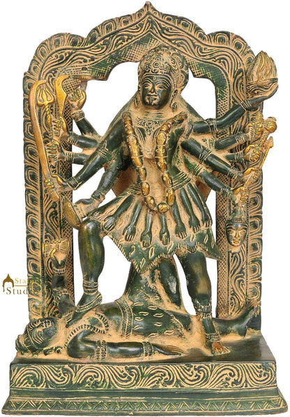 Brass Indian Goddess Mahakali Spiritual Décor Gifting Statue by vendor-unknown - Hindu Gods (View 2)