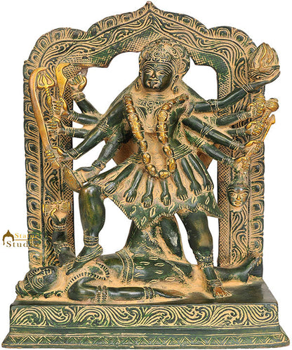 Brass Indian Goddess Mahakali Spiritual Décor Gifting Statue by vendor-unknown - Hindu Gods