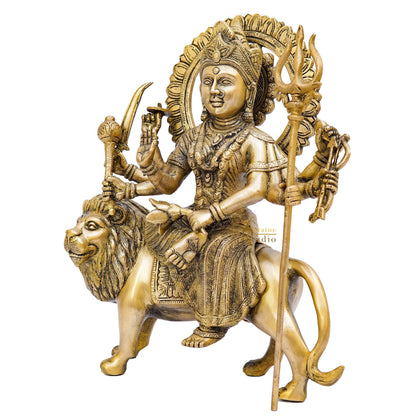 Brass Maa Durga Hindu Goddeess Sculpture for Sale by vendor-unknown - Hindu Gods (View 3)