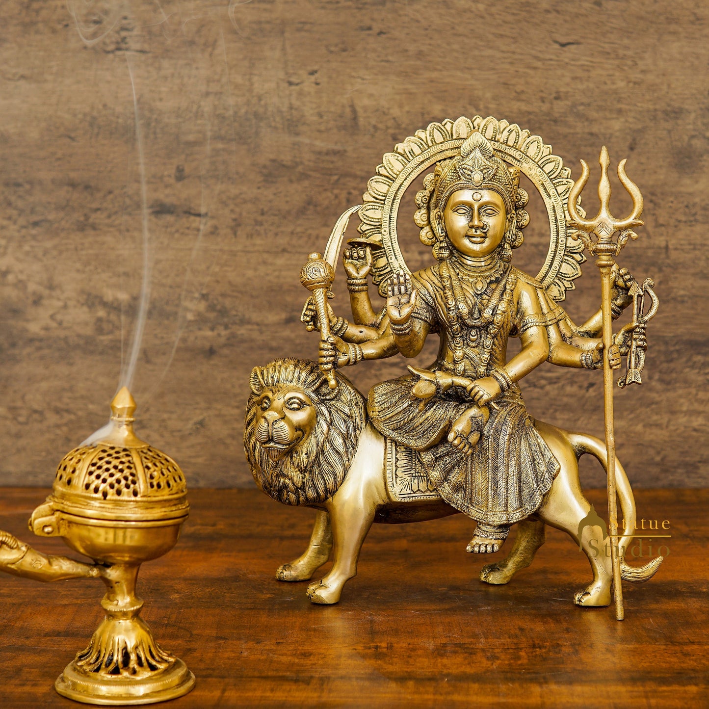Brass Maa Durga Hindu Goddeess Sculpture for Sale