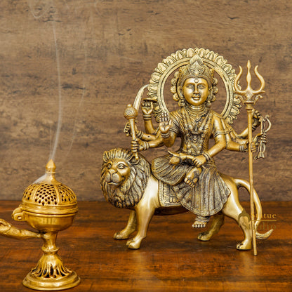 Brass Maa Durga Hindu Goddeess Sculpture for Sale by vendor-unknown - Hindu Gods