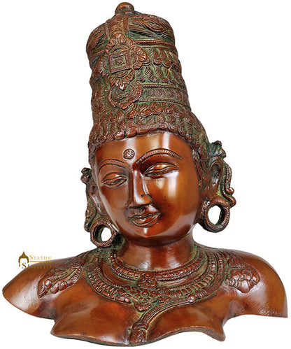 Hindu Goddess Parvati Head Religious Décor Rare Sculpture by vendor-unknown - Hindu Gods