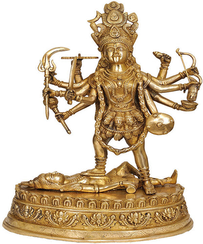 Metal Indian Handicraft Hindu Goddess Maa Kali Statue For Sale by vendor-unknown - Hindu Gods
