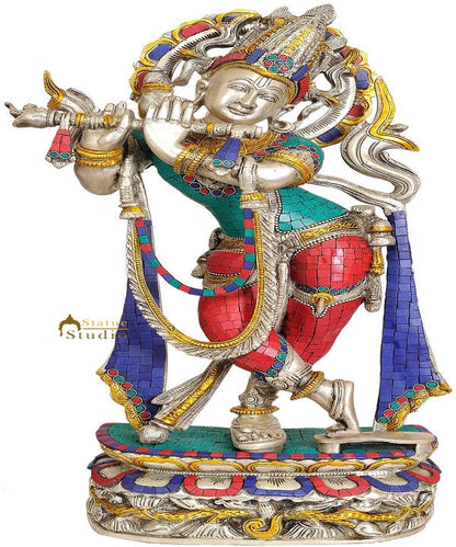 Brass Large Hindu Deity Shri Krishna Murti For Decor 22 Inch by vendor-unknown - Hindu Gods (View 3)