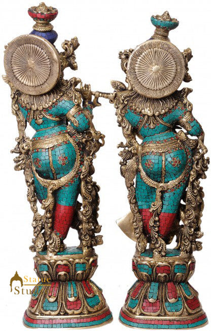 Radha Krishna (Superfine Workmanship) Perfect Décor Gifting Statue 29" by vendor-unknown - Hindu Gods (View 3)