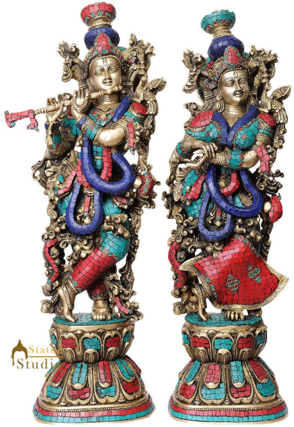 Radha Krishna (Superfine Workmanship) Perfect Décor Gifting Statue 29" by vendor-unknown - Hindu Gods (View 2)