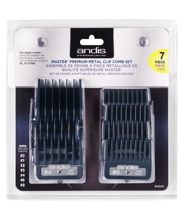 Andis Master Premium Metal Clip Comb Set