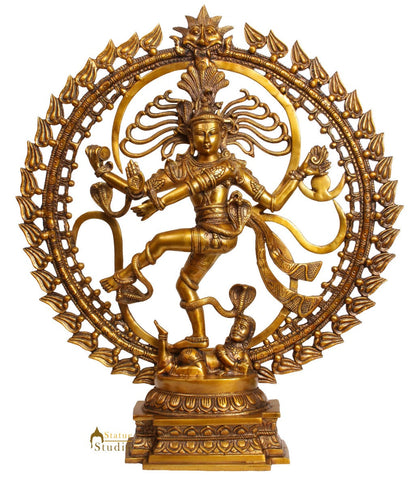 Brass Indian Lord Dancing Shiva Nataraja 2 Feet Large Idol by vendor-unknown - Hindu Gods (View 2)