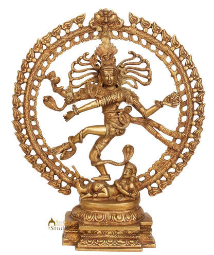 Brass Lord Dancing Shiva Nataraj Home Office Décor Statue 20" by vendor-unknown - Hindu Gods (View 2)