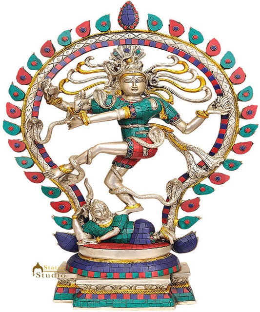Multicolor Unique Finest Home Room Décor Lord Nataraj Statue 21"