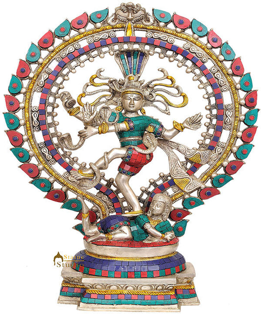 Multicolor Unique Finest Home Room Décor Lord Nataraj Statue 19"