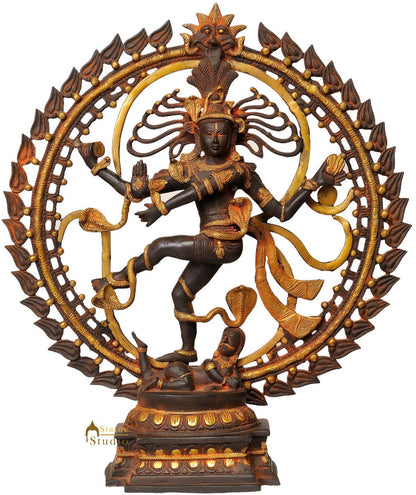 Large 2 Feet Lord Nataraj Statue With Backdrop of OM by vendor-unknown - Hindu Gods (View 2)