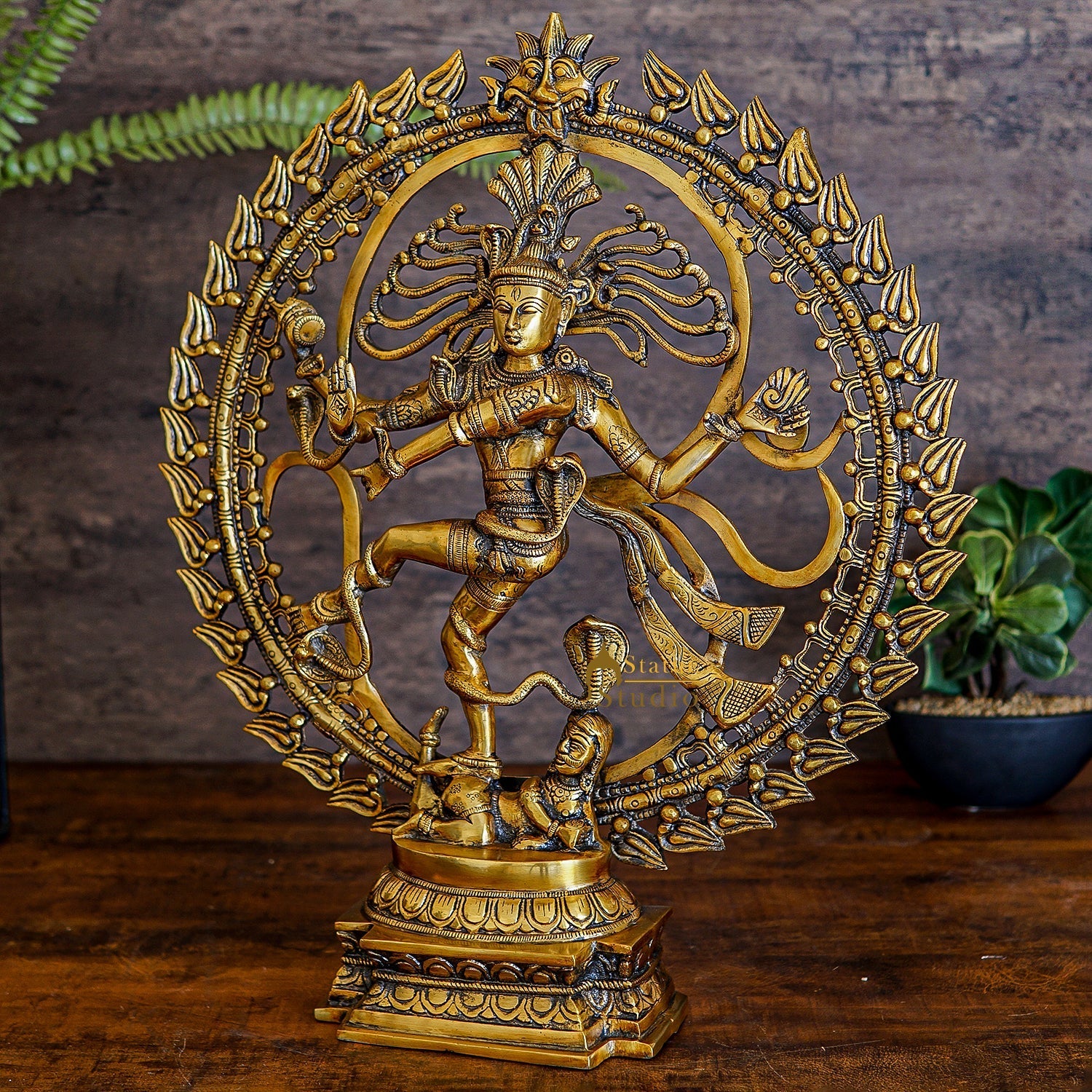 Super Fine Brass Home Office Décor Antique Nataraja large Statue 25" - Image 2