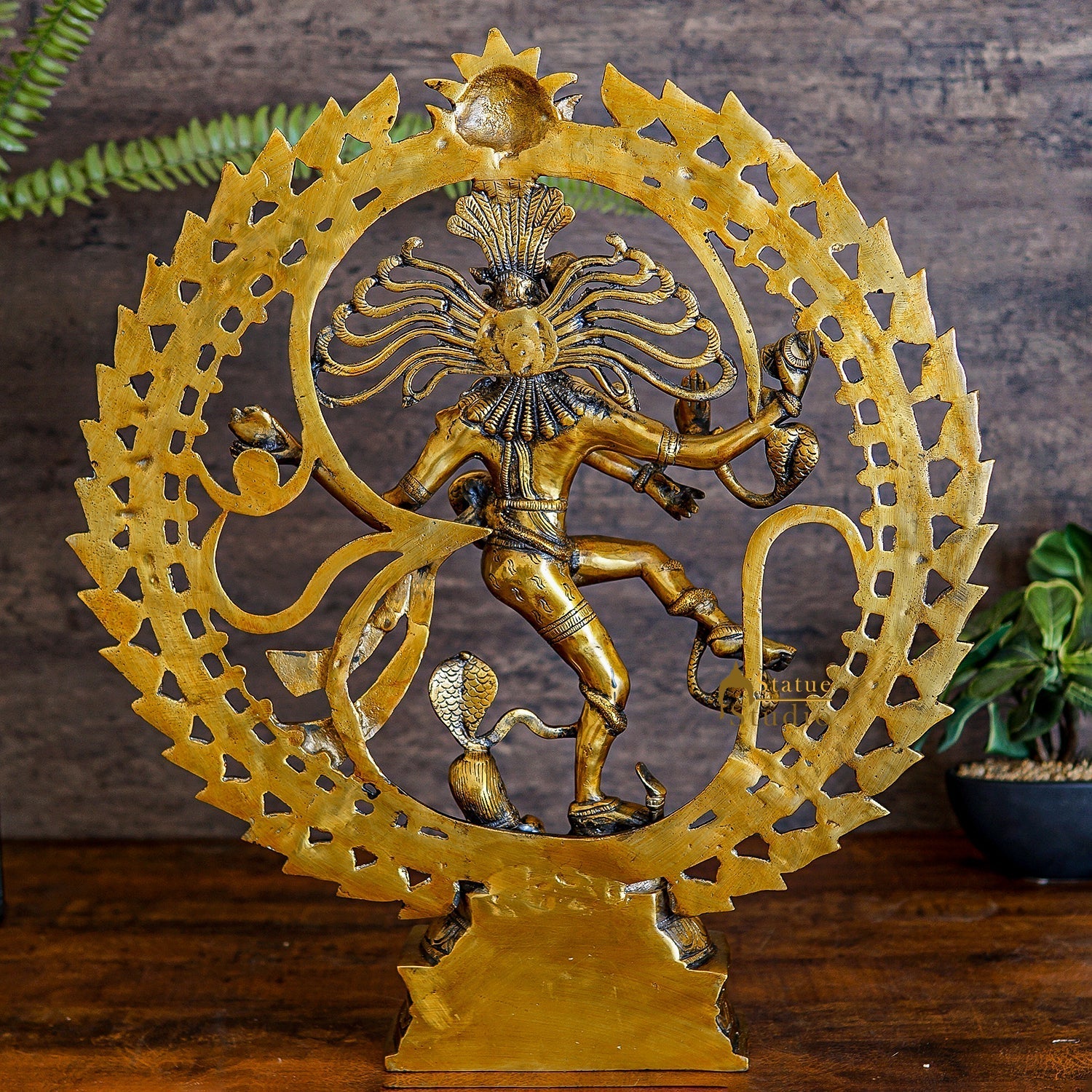 Super Fine Brass Home Office Décor Antique Nataraja large Statue 25" - Image 3