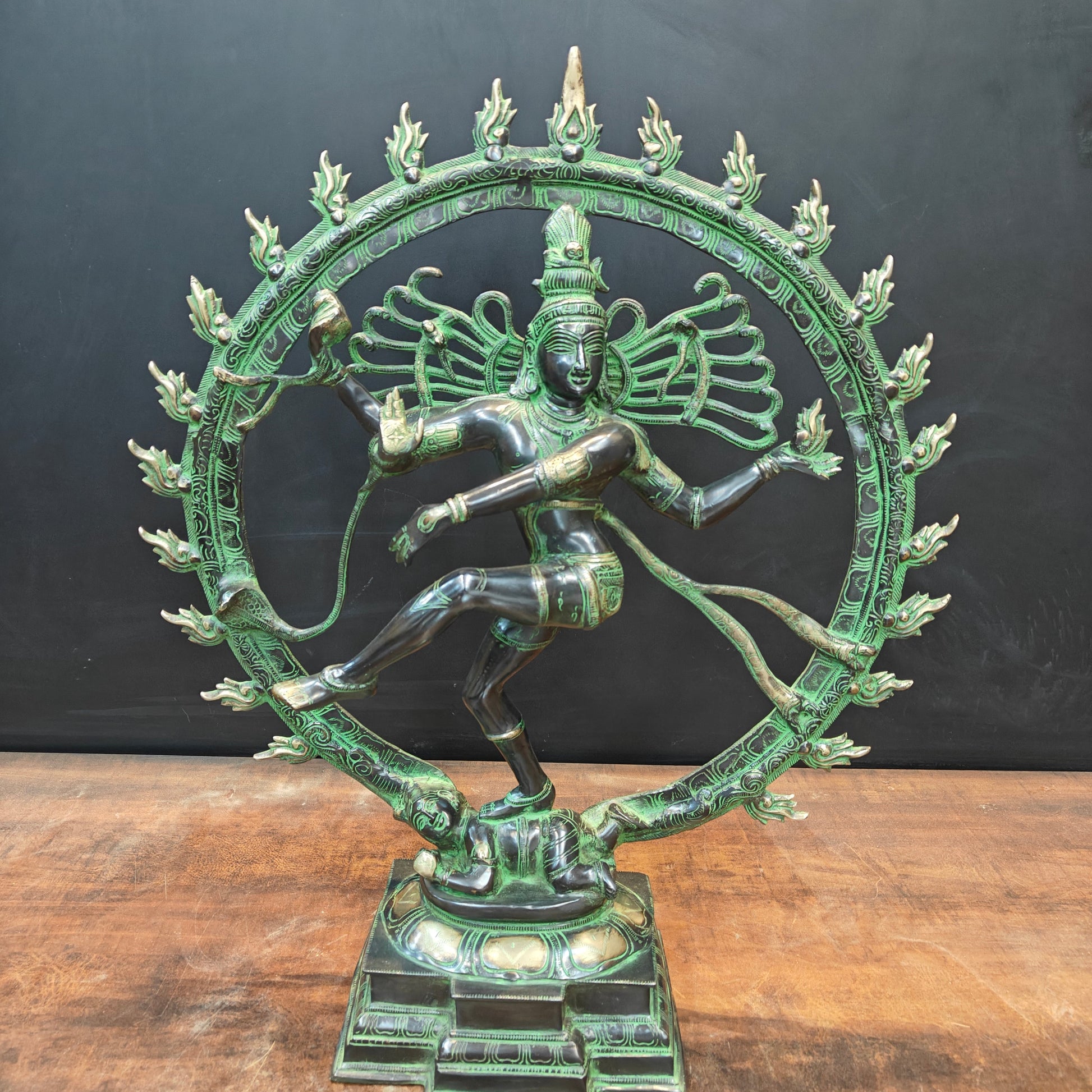 Brass Large Dancing God Lord Nataraja Idol 2 Feet - Image 4