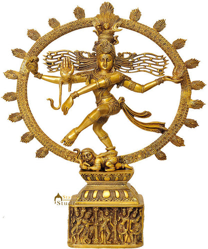 Nataraja Pedestal Decorated with Different Forms of Shiva Vastu Large 2 Feet by vendor-unknown - Hindu Gods