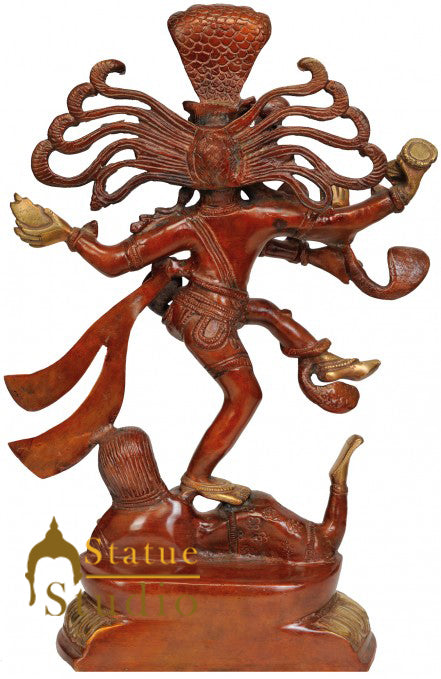 Lord Shiva Dancing As Nataraja Antique Home Décor For Sale 15" - Image 3