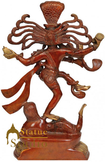 Lord Shiva Dancing As Nataraja Antique Home Décor For Sale 15" by vendor-unknown - Hindu Gods (View 3)
