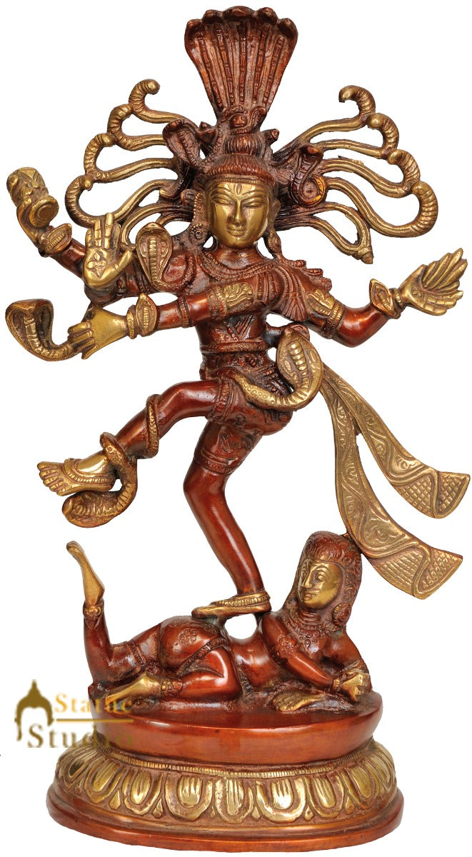 Lord Shiva Dancing As Nataraja Antique Home Décor For Sale 15" - Image 2