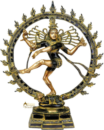 Brass Indian Handcrafted Lord Nataraja Statue Large Size 2 Feet by vendor-unknown - Hindu Gods (View 2)