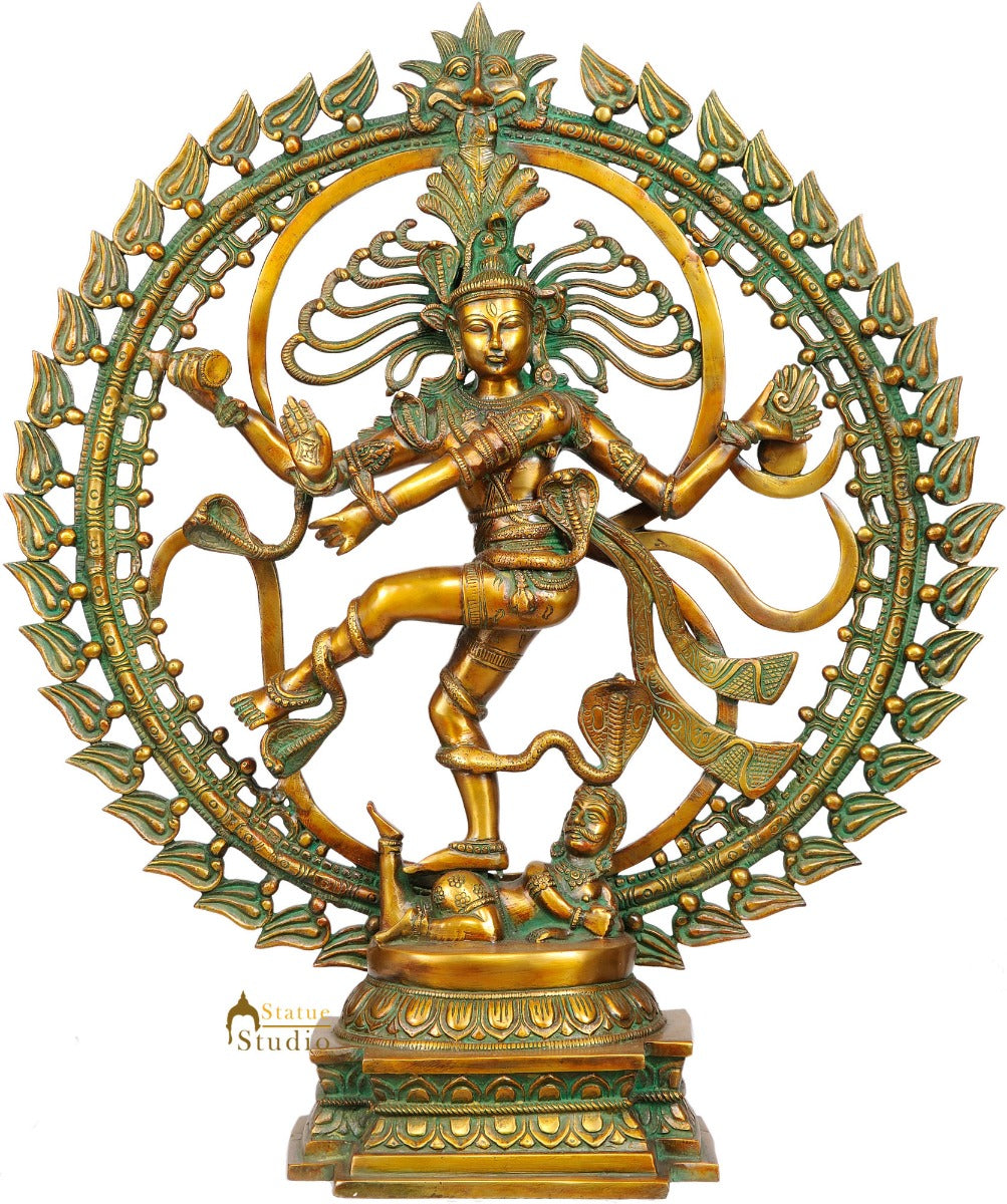 Brass Indian Handcrafted Lord Nataraja Statue Vastu Décor Large Size 2 Feet - Image 2