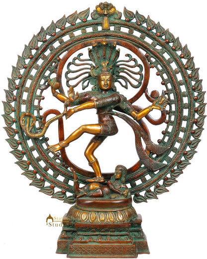 Large Size Dancing Shiva as Nataraja With OM AUM Vastu Décor 28" by vendor-unknown - Hindu Gods (View 2)