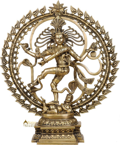 Large Size Dancing Shiva as Nataraja With OM AUM Home Décor 28" by vendor-unknown - Hindu Gods (View 2)