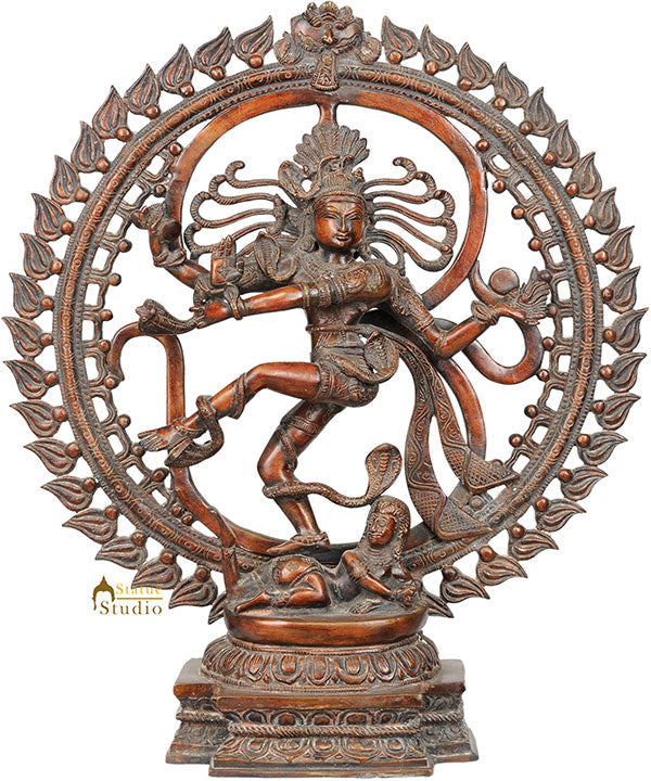 Exclusive Indian Dancing God Nataraja With OM Symbol 21" - Eco-friendly - Sama Homes