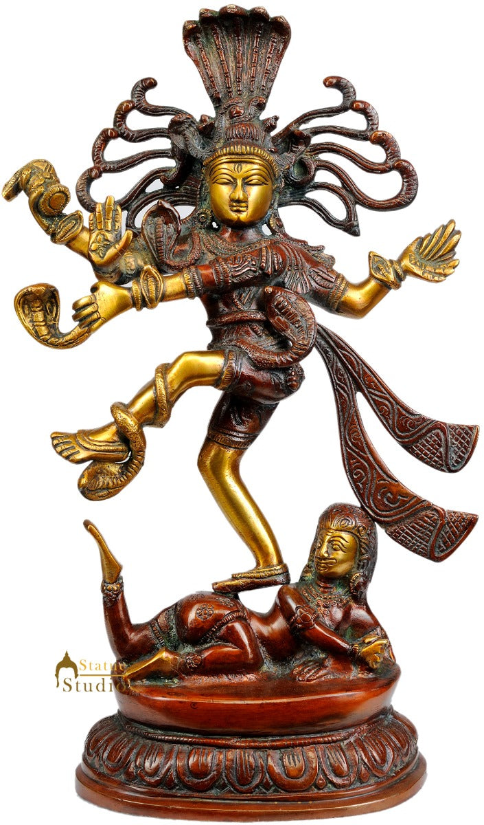 Exclusive Indian Deity Lord Shiva Dancing As Nataraja Statue for Home 14" - Image 2