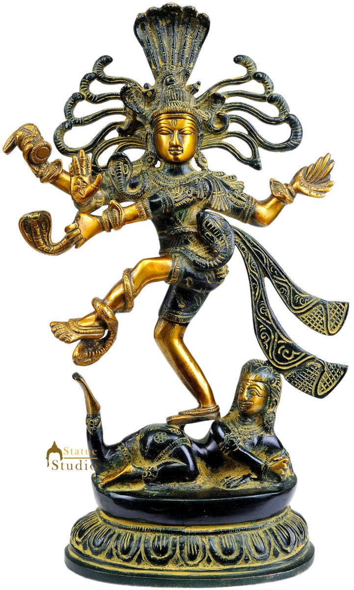 Exclsuvie Indian Deity Lord Shiva Dancing As Nataraja Statue for Decor 14" - Image 2
