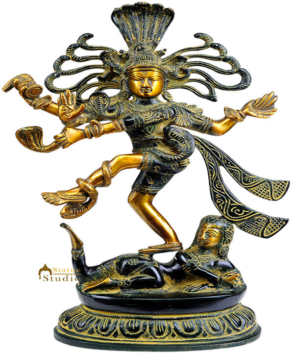Exclsuvie Indian Deity Lord Shiva Dancing As Nataraja Statue for Decor 14" - Eco-friendly - Sama Homes