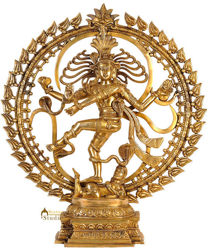 Large Size Dancing Shiva as Nataraja With OM AUM Home Décor 25" by vendor-unknown - Hindu Gods