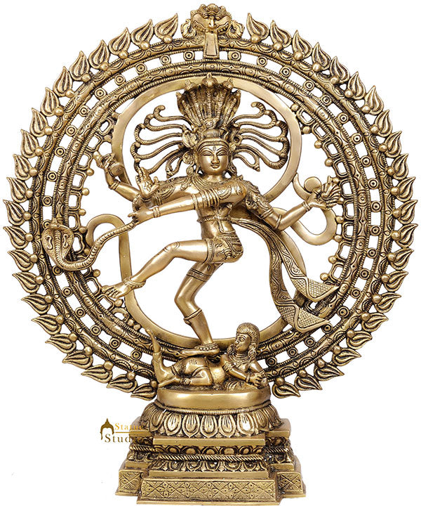 Large Size Dancing Shiva as Nataraja With OM AUM Home Décor 23" - Eco-friendly - Sama Homes